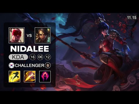 Nidalee Jungle vs Lee Sin - KR Challenger Patch 11.15