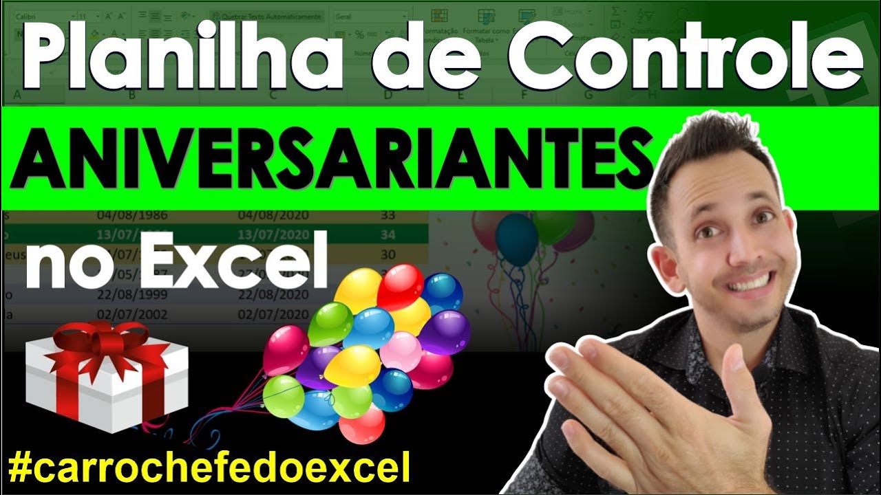 Planilha de Controle de Aniversariantes no Excel - Passo a Passo