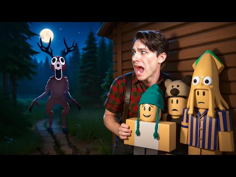 ЛОСЬ ЛЮДОЕД ИЩЕТ ДЕТОК НА ОБЕД!😭 СПАС ДЕТЕЙ ЗА 99 НОЧЕЙ В ЛЕСУ ОТ СТРАШНОГО ЛОСЯ В РОБЛОКСЕ!😨