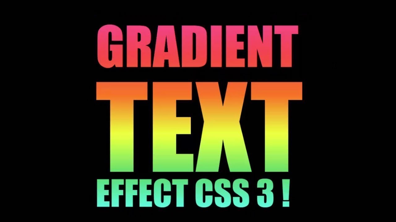 Pure CSS Gradient Text Effects - CSS Text Effects - HTML5  CSS3 Tips and Tricks