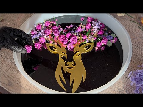 RESIN ART IDEA you’ve never seen before! ✨ Epoxy Resin with flowers. DIY.