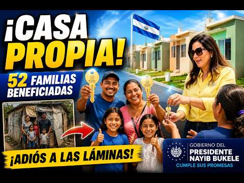 ¡52 FAMILIAS RECIBEN SU CASA PROPIA! 🏡🇸🇻 Bukele Entrega Viviendas Dignas en Acajutla