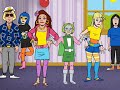 Yo Gabba Gabba Super Martian Robot Girl Dance Party Slow Motion 2x