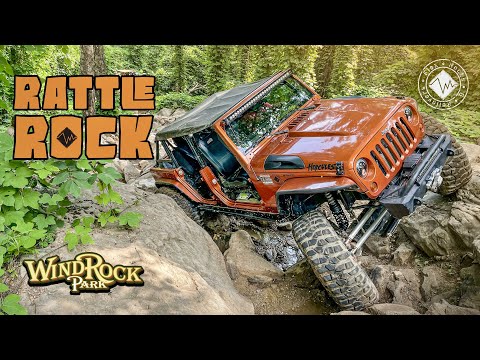 The hardest Trail at Windrock Park? Rattle Rock! Extreme Off Roading in Jeeps