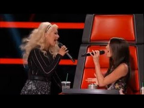 4k UHD The Voice 2015 Backstage Scene After Christina Aguilera ft. Caitlin Caporale (Impossible)