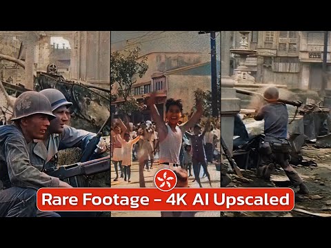 Rare Footage of The Brutal Urban Battle of Manila (1945)