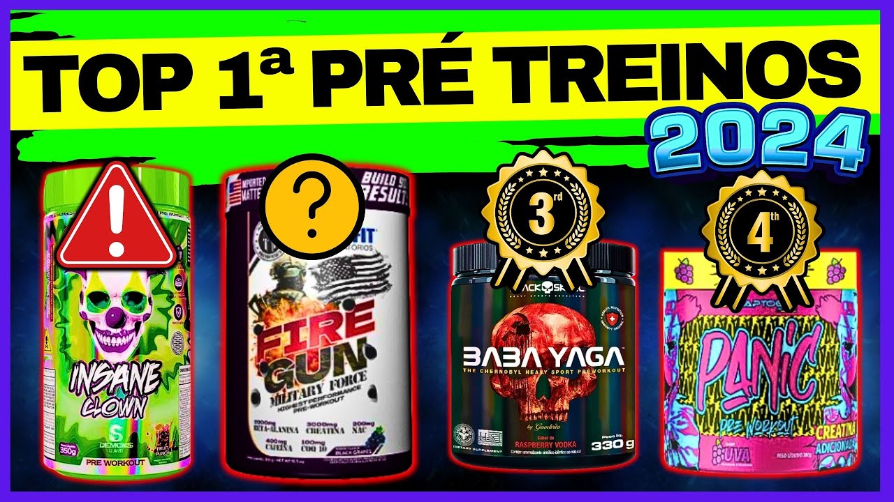 🏆TOP MELHORES PRÉ TREINOS QUE USEI 2024 PRÉ TREINO DEMONS LAB + PANIC + BLACK SKULL + SOLDIERS…