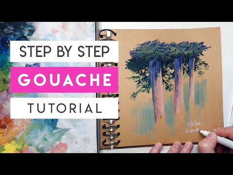 How to LAYER Gouache for better landscapes ✶ Step by Step Tutorial