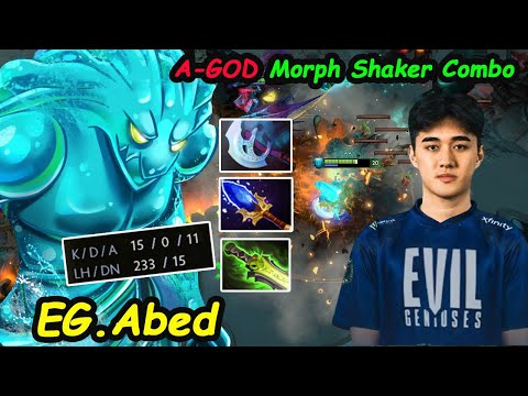 Abed Morphling A-GOD 11K MMR Immortal Rank1 Morph Shaker Combo Nerf No Problem Dota 2 pro Gameplay