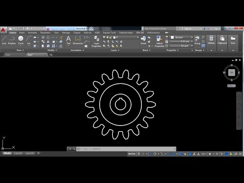 AutoCAD Tutorial - How to make Gear