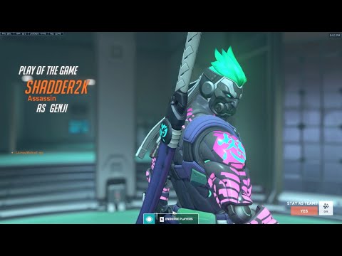 Overwatch 2 Agressive Genji Gameplay By Genji God Shadder2k -POTG-