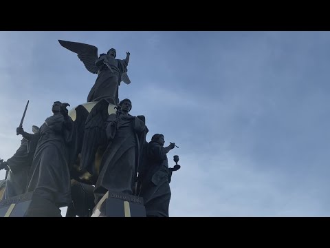 Открытие мегамонумента &quot;Собор Архистратига Михаила и прочих Небесных сил бесплотных&quot;. Real video