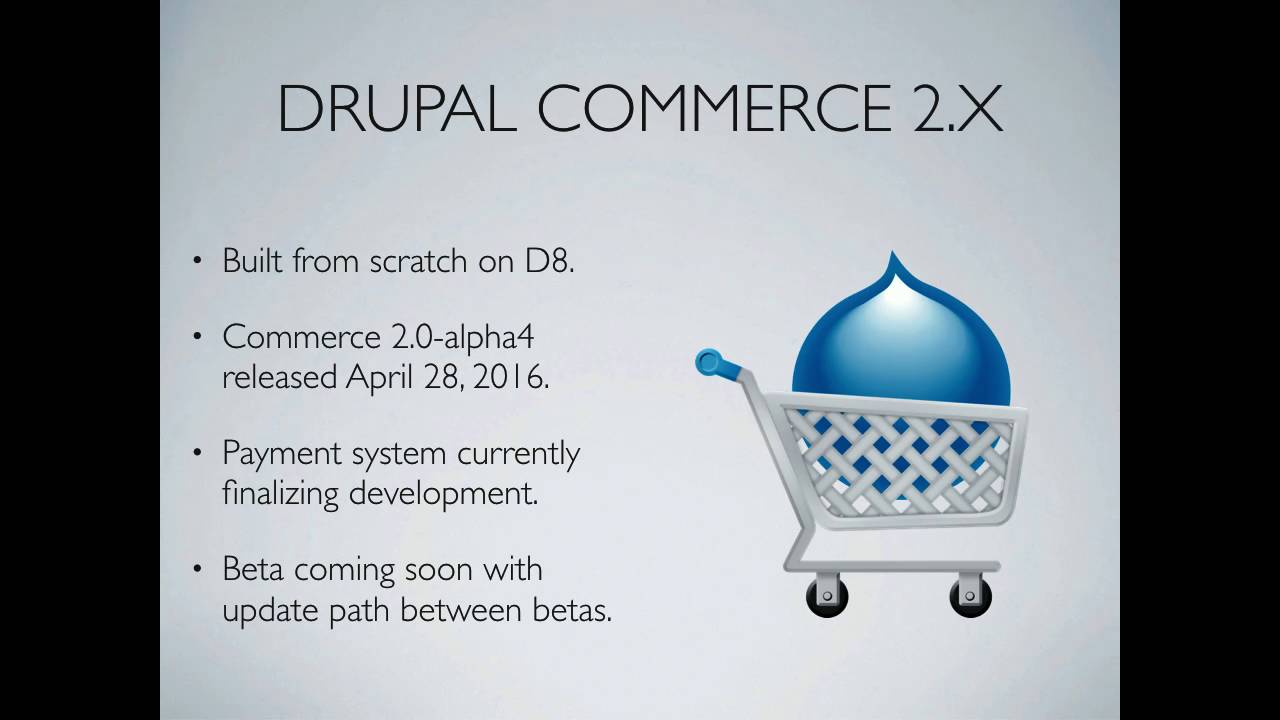 DrupalCon New Orleans 2016: Creating online stores with Commerce 2.x on Drupal 8