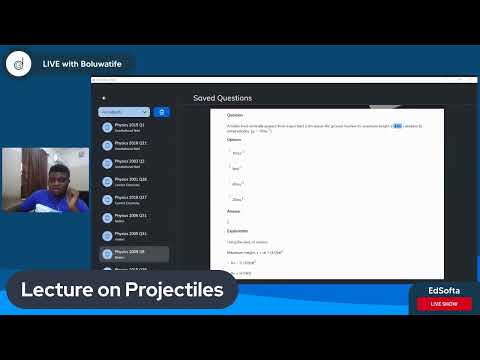 EdSofta JAMB UTME Tutorials - Physics (Projectiles)