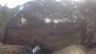 Video thumbnail of 覚醒 (Awakening), 二段 (7c). 比叡 (Hiei)