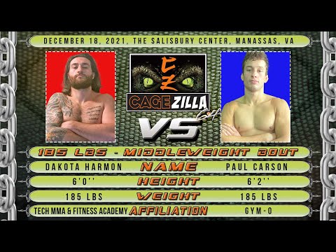 CageZilla 64 - 06 - Dakota Harmon Vs Paul Carson