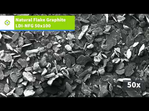 Natural Flake Graphite up close. View Northern Graphite's LDI-NFG 50x100 Product