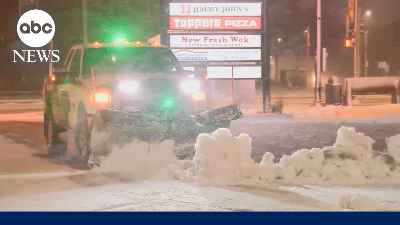 Winter storm warnings as snow and ice cause travel chaos