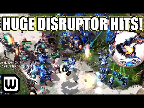Starcraft 2: HUGE DISRUPTOR HITS! (HeRoMaRiNe vs ShoWTimE)