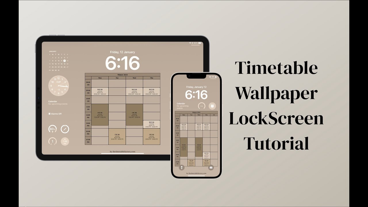 How to create a class schedule lock screen wallpaper | The Timetable Factory