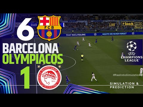 BARCELONA 6-1 OLYMPIACOS! Match Highlights | UEFA CHAMPIONS LEAGUE 2025-26 🏆 Simulation/Recreation