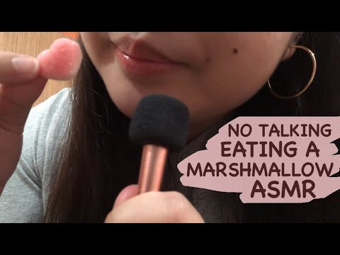 🍬ASMR NO TALKING MARSHMALLOW EATING~ soft eating sounds, asmr mukbang & wrapping crinkles🍬