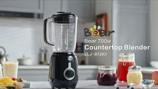 Bear 700W 3 Speed Self-Cleaning Countertop Blender with 40oz Blender Cup for Shakes and Smoothies