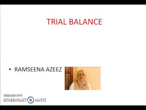TRIAL BALANCE