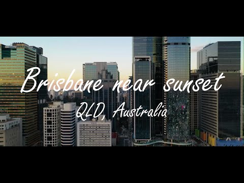 Vídeo de drone cinematográfico 4K da Austrália | Brisbane perto do pôr do sol | DJI Mavic 2 Pro (Austrália Drone)