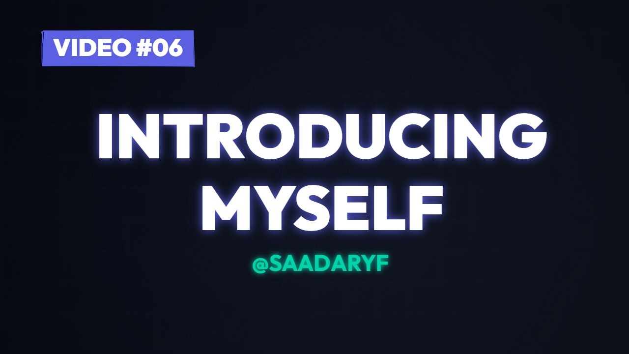 Saad's intro video thumbnail