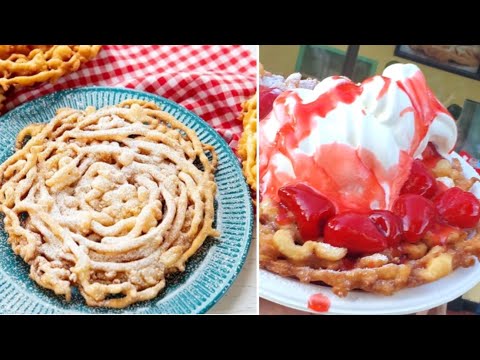 How to make Homemade funnel cakes /Canada's famous festival funnel cakes by palwasha's cooking
