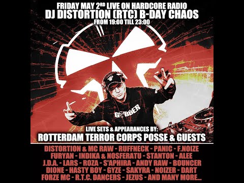 Distortion B-day broadcast featuring; RTC  posse & guests: & mc Raw - DJ Ruffneck - Panic and more