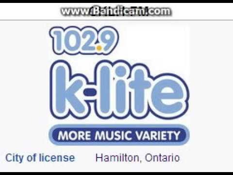 CKLH-FM 102.9 K-Lite Hamilton, ON TOTH at 5:00 p.m. 6/22/2014