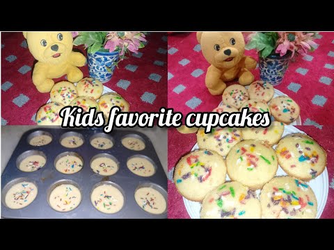 kids favorite cupcakes||vanilla cupcakes||budget friendly recipe||recipe by nosheen cuisine.