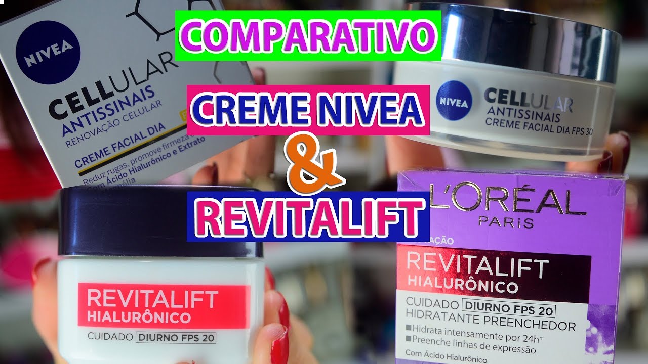 Watch Now CREME NIVEA CELLULAR DIA E REVITALIFT HIALURÔNICO DIURNO | COMPARATIVO | Por Joyce Vignochi CREME NIVEA CELLULAR DIA E REVITALIFT HIALURÔNICO DIURNO | COMPARATIVO | Por Joyce Vignochi