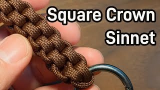 【パラコード】初心者向け 角四つだたみのキーホルダー｜Paracord Keychain Tutorial (Square Crown Sinnet)