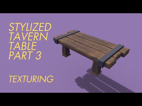 Blender Stylized Tavern Table Part 3 Texturing