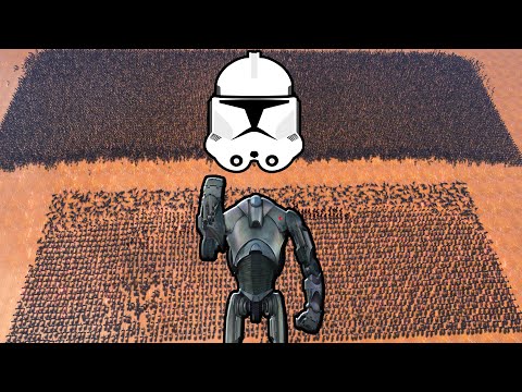 30,000 Clone Troopers VS 10,000 Super Battle Droids! - UEBS: Star Wars Mod Battle Simulator
