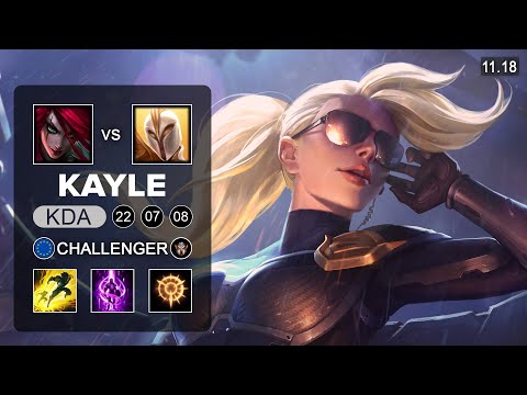 Kayle Mid vs Katarina - EUW Challenger - Season 11 Patch 11.18