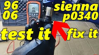 Toyota sienna 3.3 code p0340 camshaft position sensor CMP fixed how to repair testing vvt sensors