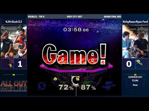 Body City 2017 - MIOM KirbyKaze + ERG Ryan Ford vs KJH + P1 Duck - SSBM Teams GF