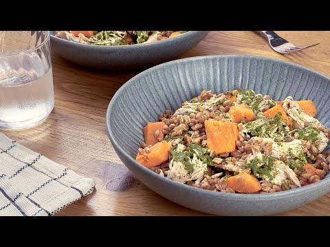 Chicken and Sweet Potato Farro Bowl (Healthy Recipes) | MyFitnessPal