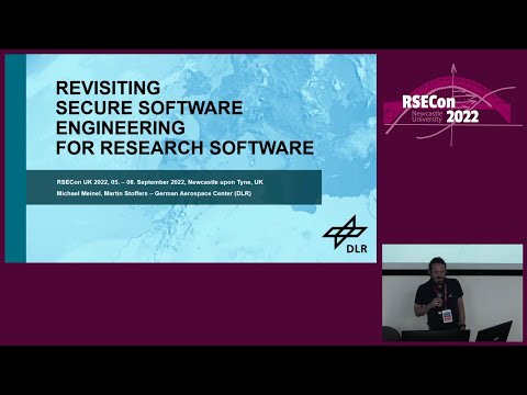 Michael Meinel: Revisiting Secure Software Engineering for Research Software