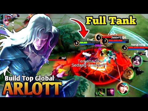 ARLOTT GAMEPLAY FULL TANK ~ BUILD AND EMBLEM TOP GLOBAL ARLOTT