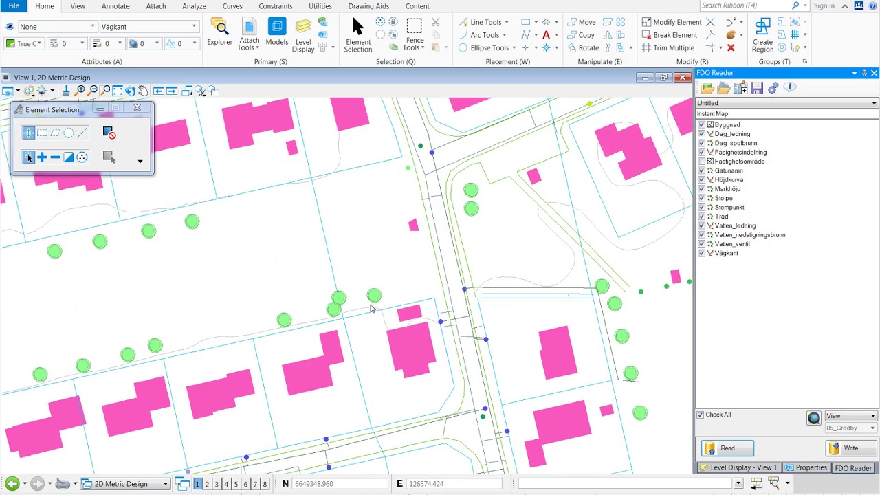 FDO Reader for MicroStation - Create Map