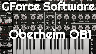 Video thumbnail for Oberheim OB-1 by GForce Software (No Talking) by Elektronick Musick