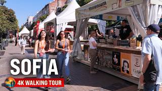 Sofya: Şehir Merkezinde Kitap Festivali Haftası - 4K Yürüyüş Turu