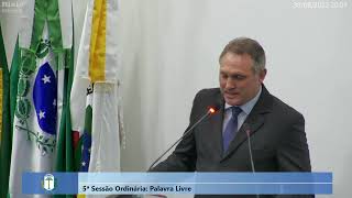 Sessão da Câmara de Vereadores Irati 30/08/2022
