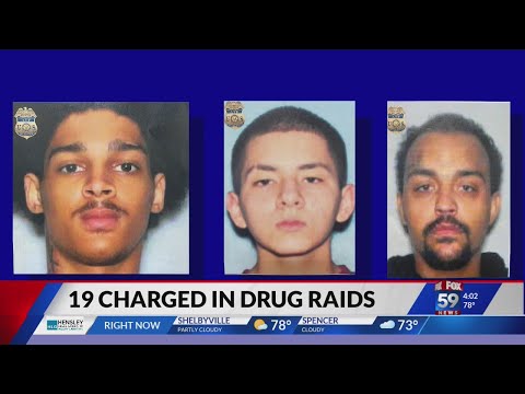 19 charged, 3 at large after ATF and DEA raids across Indianapolis by U.S. district attorneys