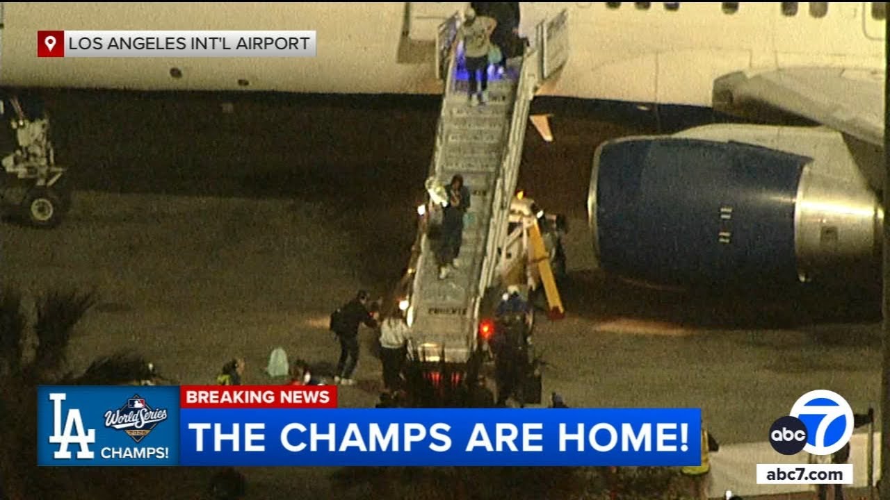 Dodgers return to LA as repeat World Series Champions